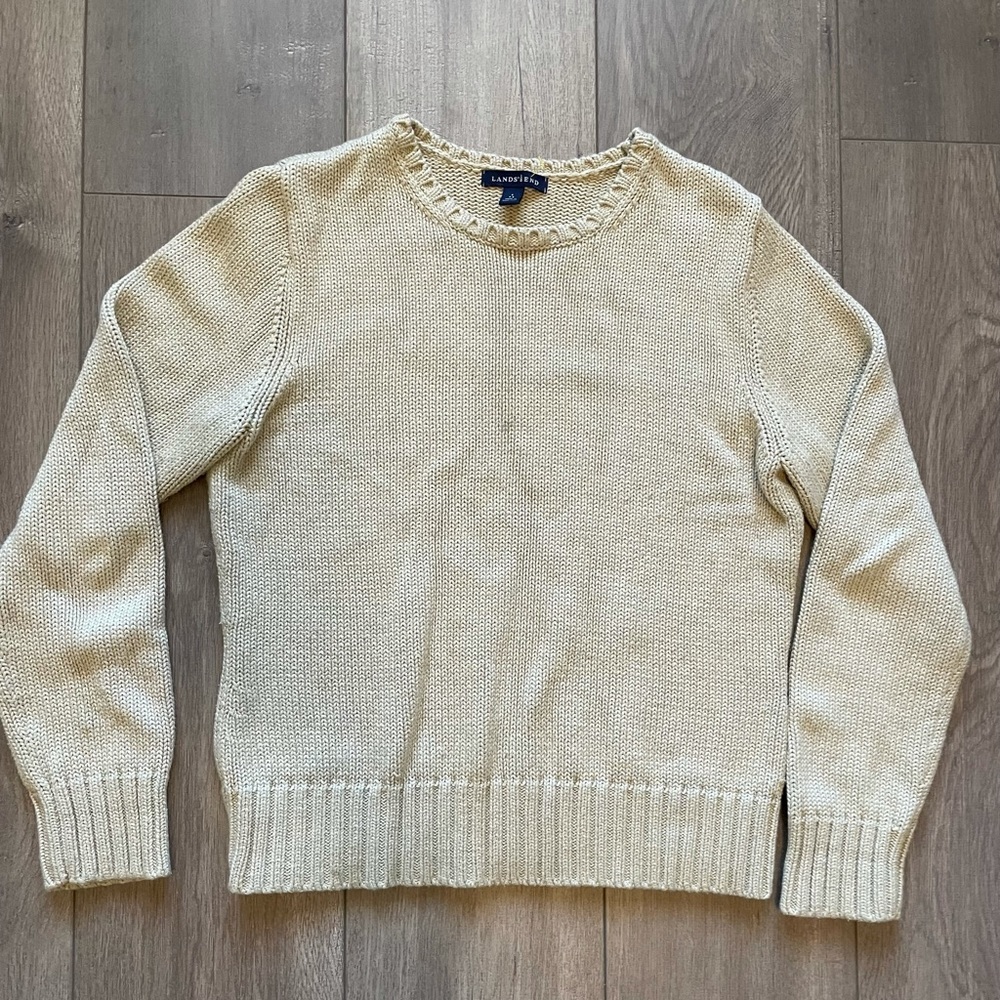 Land’s End knit sweater, very cozy!